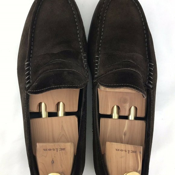 TODS Penny Loafers Men 8.5 Suede Brown Slip On Cas main image 4